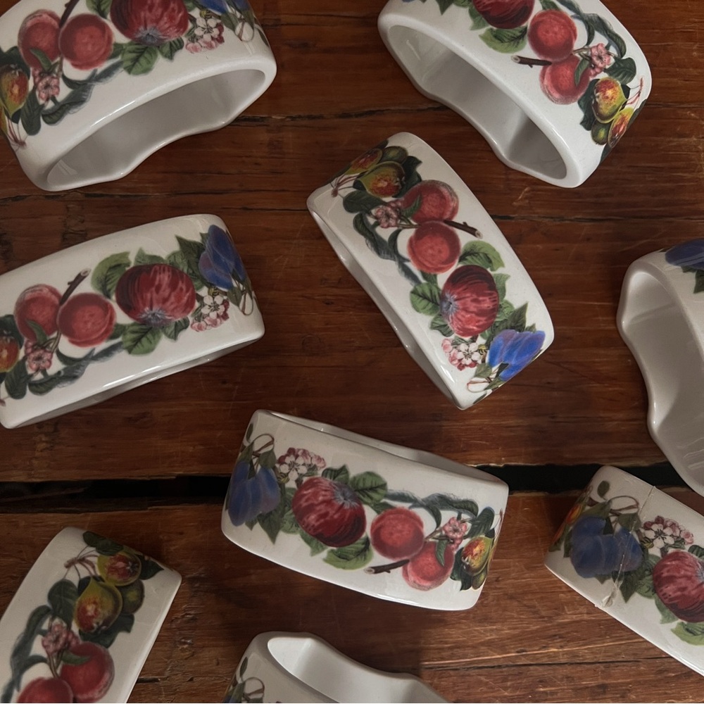 Floral Ceramic Napkin Rings